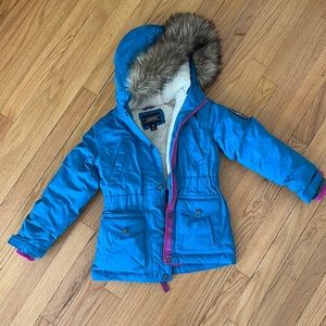 Gorgeous blue girls parka!